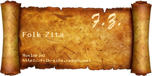 Folk Zita névjegykártya